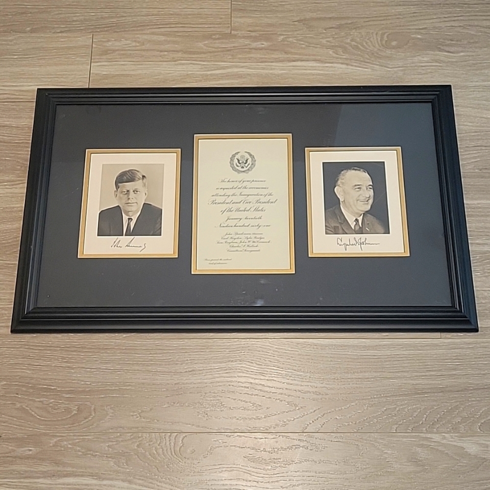JFK official 1961 Presidential Inauguration Framed Invitation